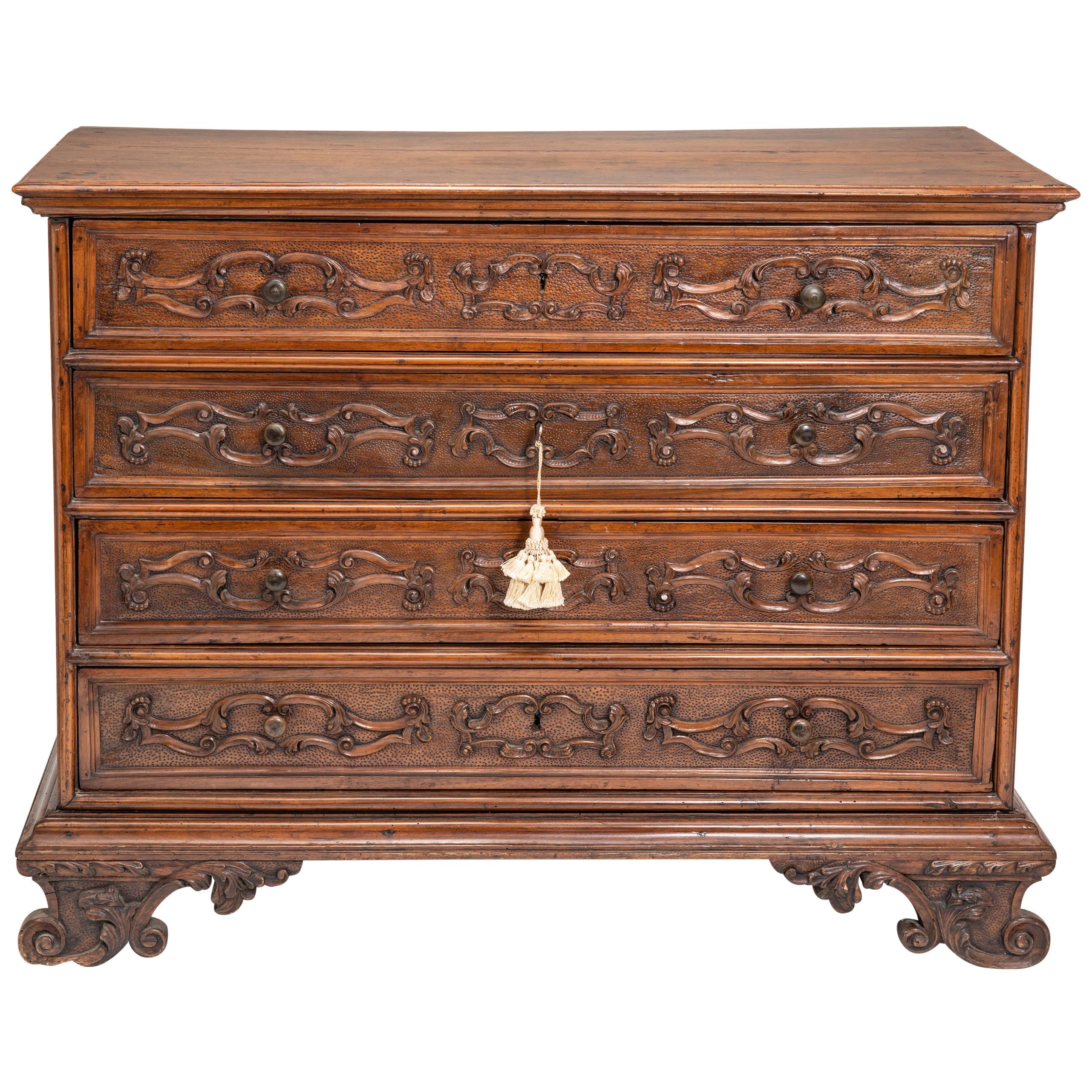  Chest of Drawers, Antique Walnut For Sale
