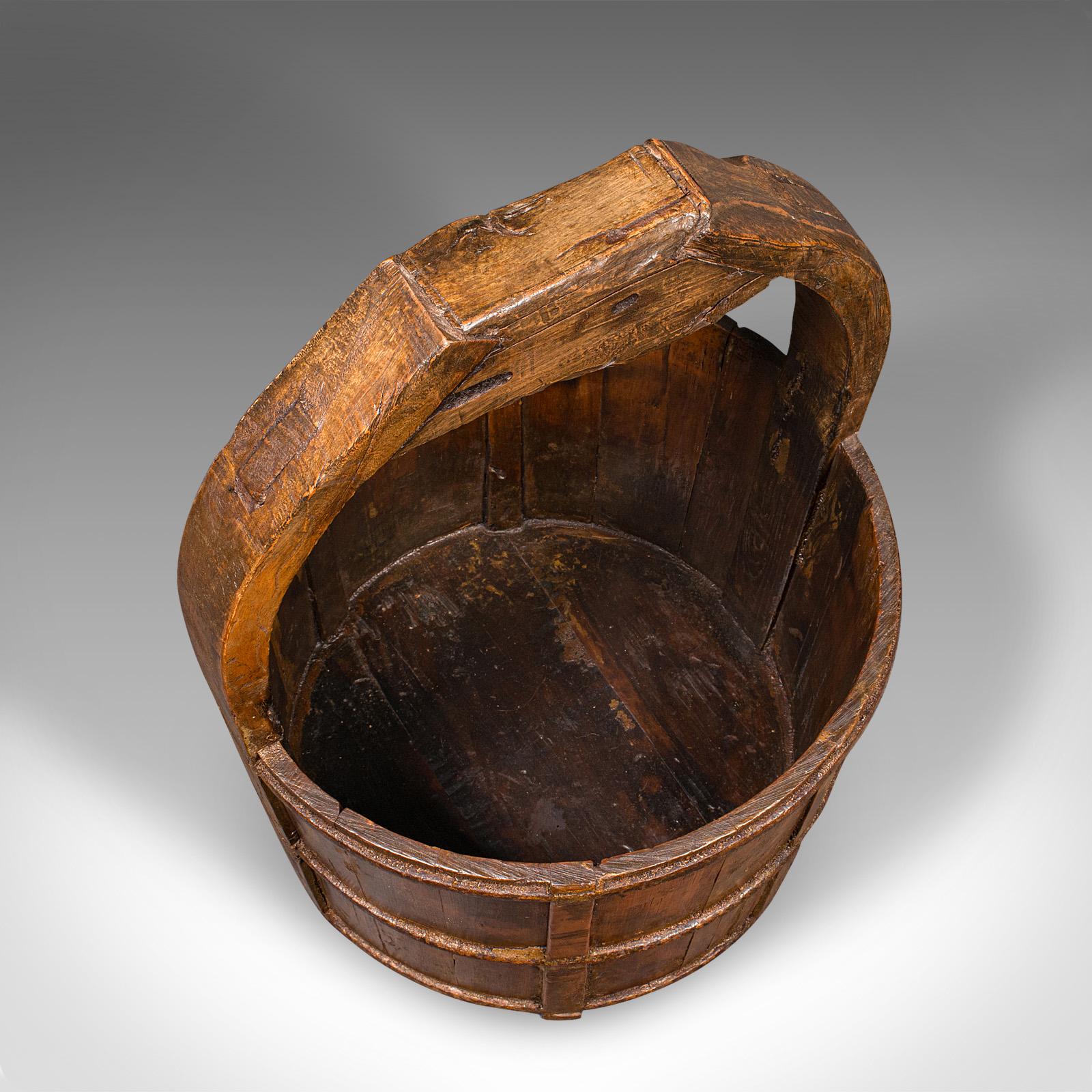 Olmo Grande secchio da pozzo antico, inglese, georgiano, fioriera, deposito da caminetto, giardino in vendita
