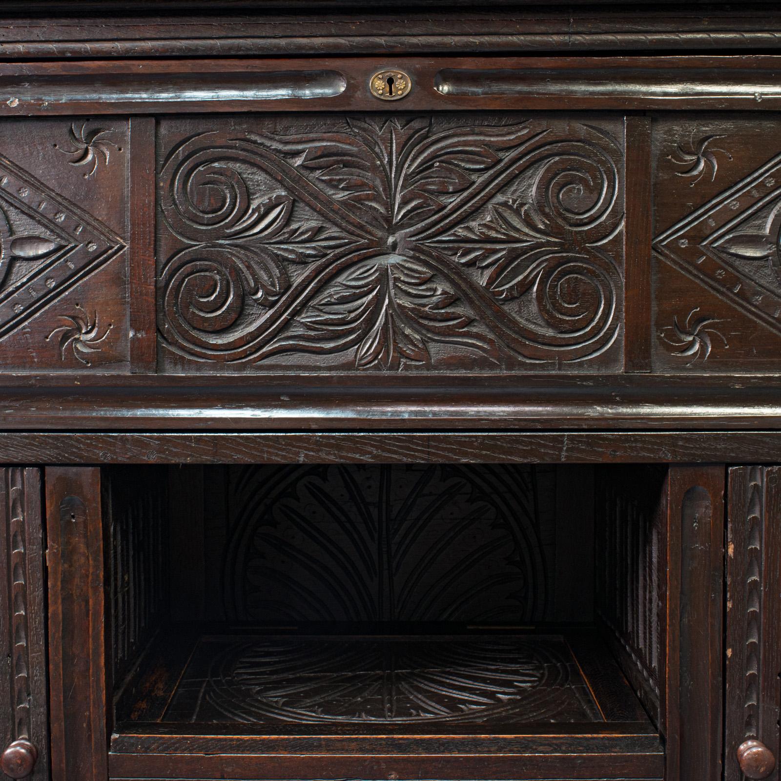 Large Antique Welsh Dresser, British, Oak, Sideboard, Cabinet, William III, 1700 4