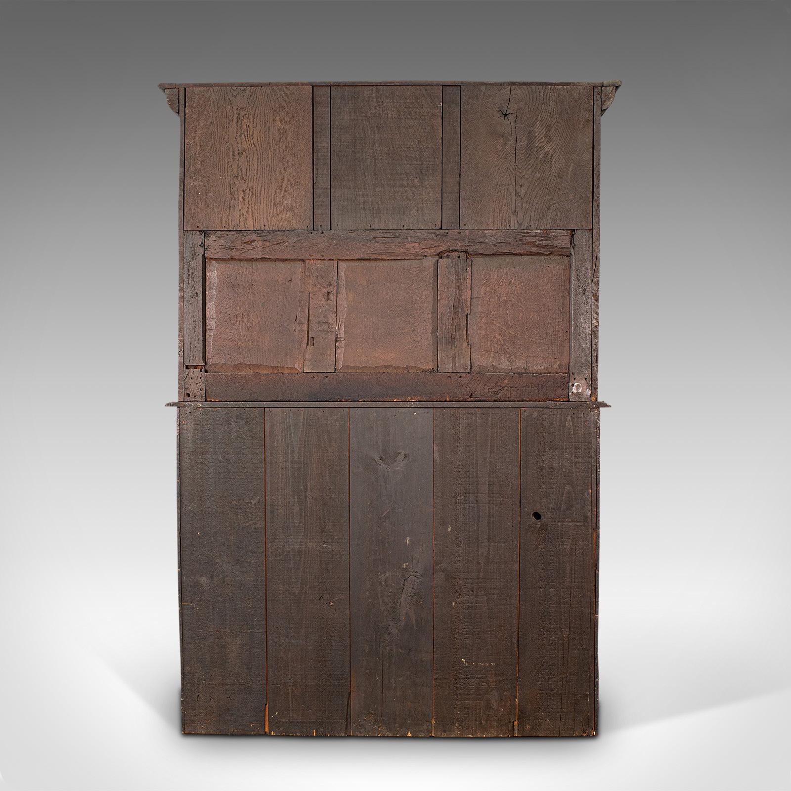 17th Century Large Antique Welsh Dresser, British, Oak, Sideboard, Cabinet, William III, 1700