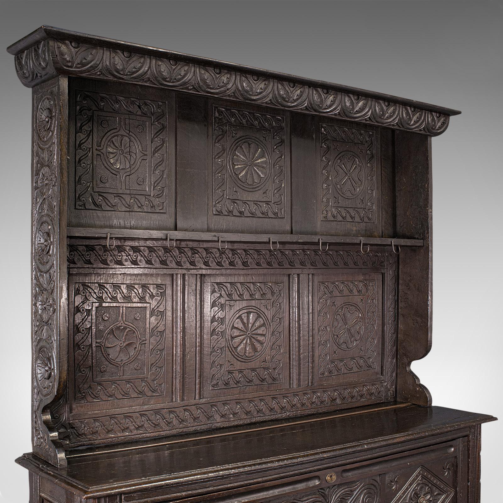 Large Antique Welsh Dresser, British, Oak, Sideboard, Cabinet, William III, 1700 1