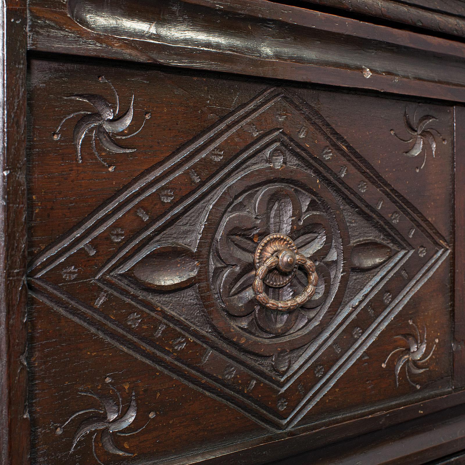 Large Antique Welsh Dresser, British, Oak, Sideboard, Cabinet, William III, 1700 3