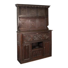 Large Antique Welsh Dresser, British, Oak, Sideboard, Cabinet, William III, 1700