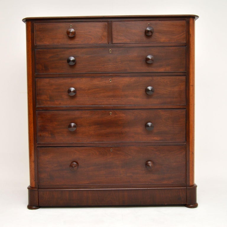 Large Antique William IV Mahogany Chest of Drawers at 1stDibs