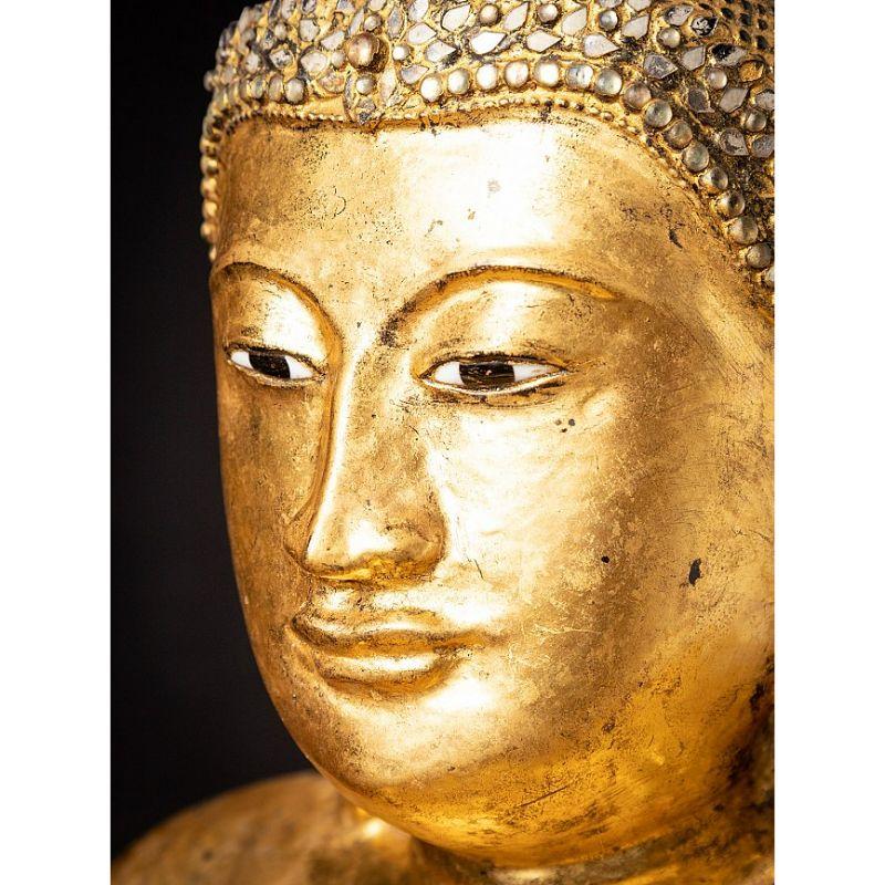 Large Antique Wooden Mandalay Buddha from Burma 4