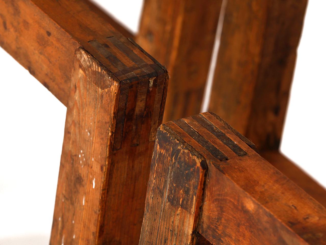 Austrian Large Antique Wooden Screws Clamps Clips, Set of 8 For Sale