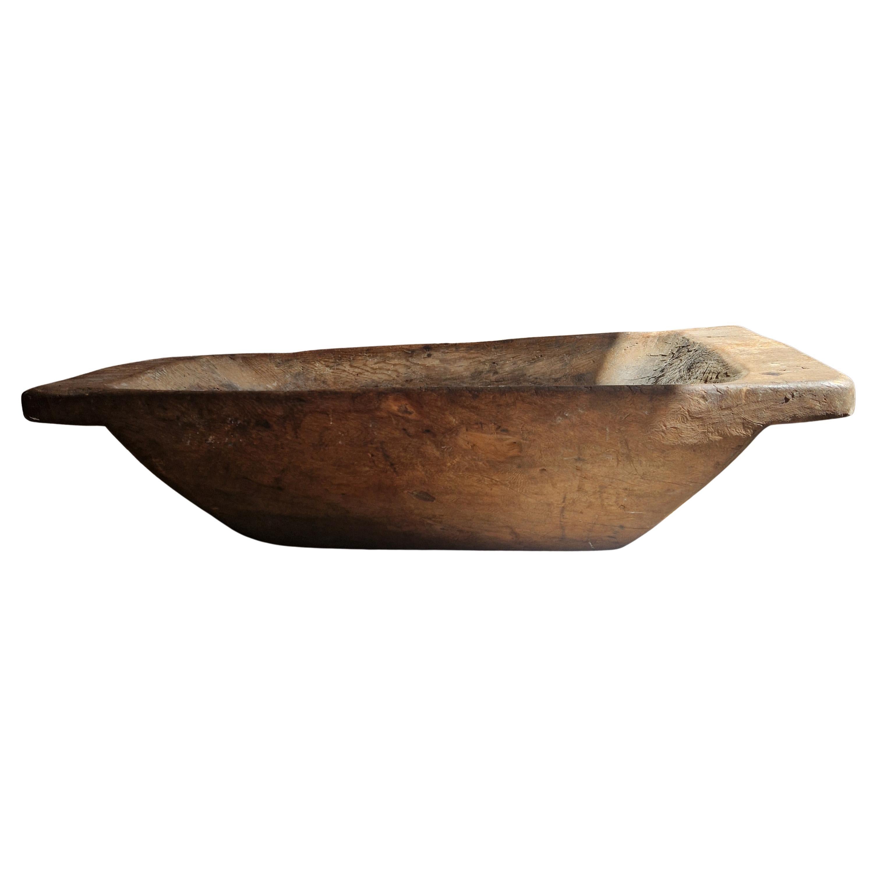 Large antique wooden tray, brutalist style, Sweden, 1800's