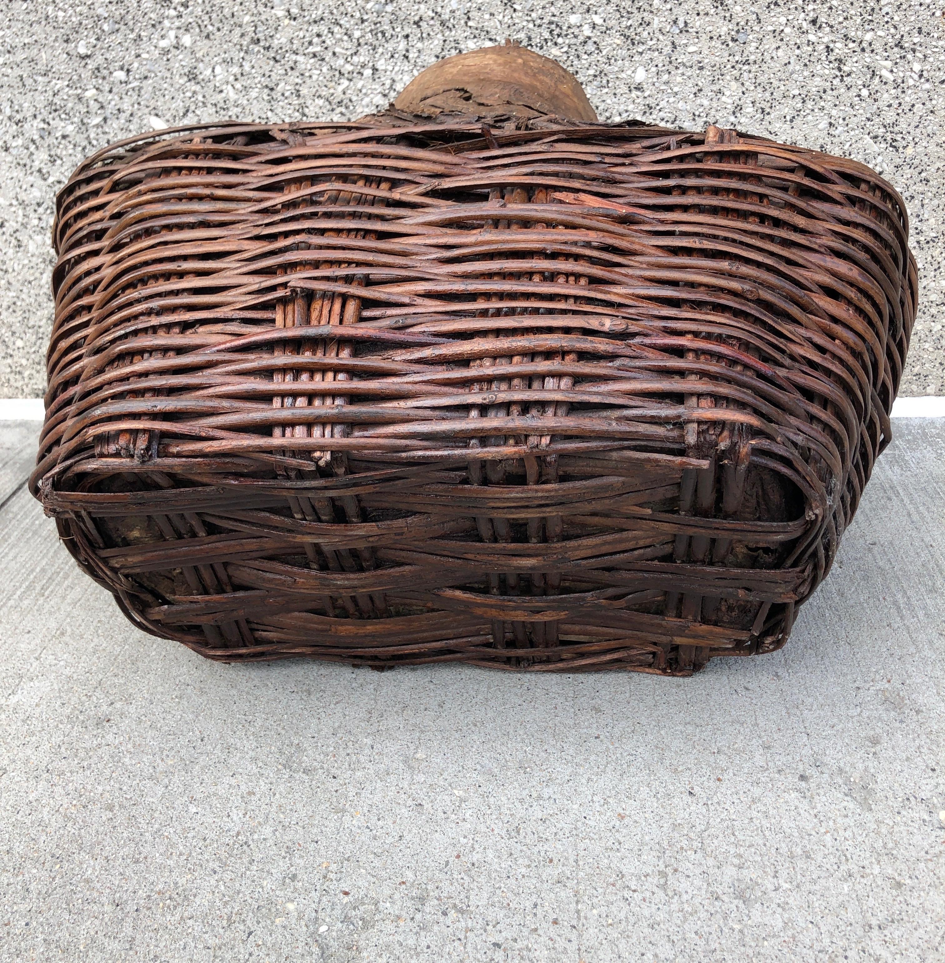 Large Antique Woven Food Oil Container For Sale 7
