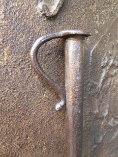 Large Antique Wrought Iron Fireplace Blow Poke, 19th Century
