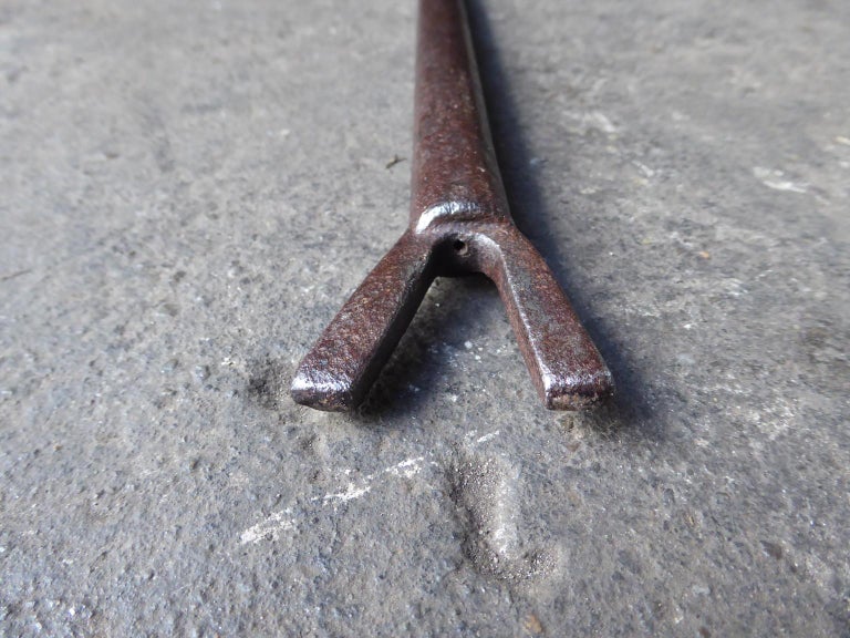 Large Antique Wrought Iron Fireplace Blow Poke, 19th Century at 1stDibs