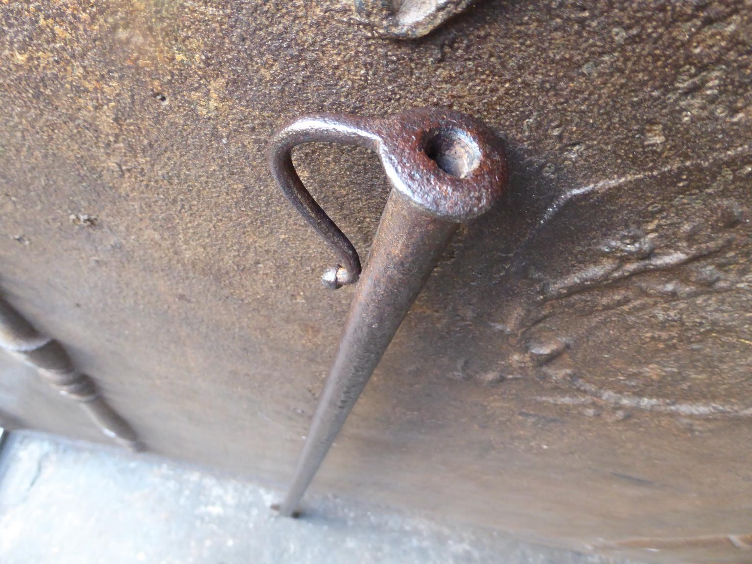Forged Large Antique Wrought Iron Fireplace Blow Poke, 19th Century