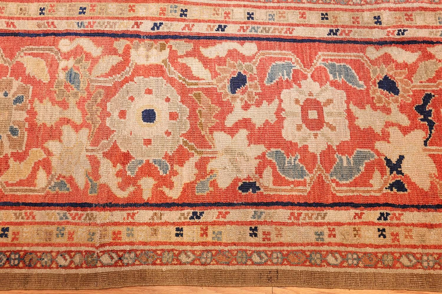 19th Century Antique Ziegler Sultanabad Persian Rug. Size: 13 ft 3 in x 16 ft 3 in  For Sale