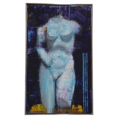 Large "Aphrodite" Framed Oil on Linen Painting by Aaron Fink 2007