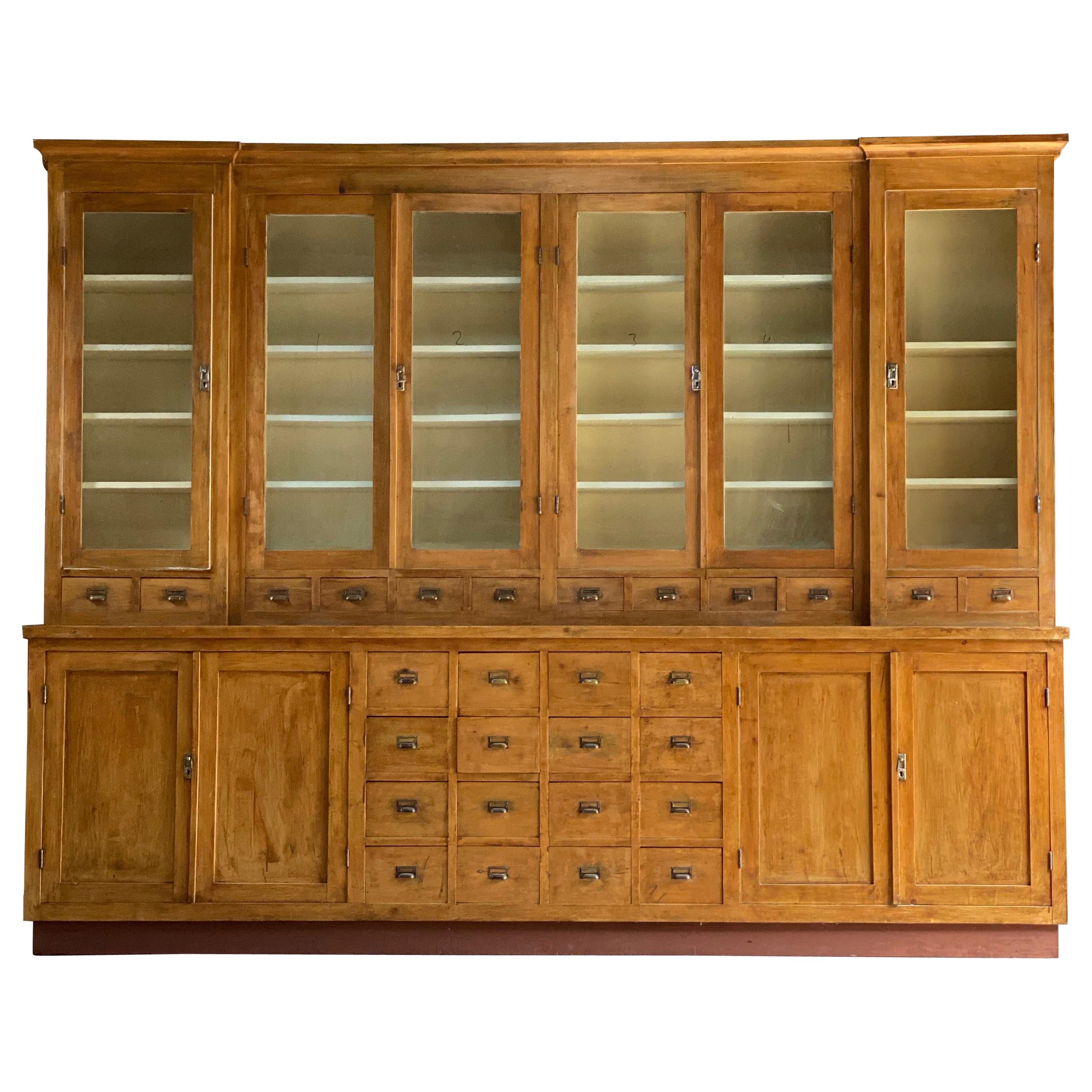 Large Apothecary Display Cabinet Pharmacy Chemist Shop, circa 1920s Number 1  
