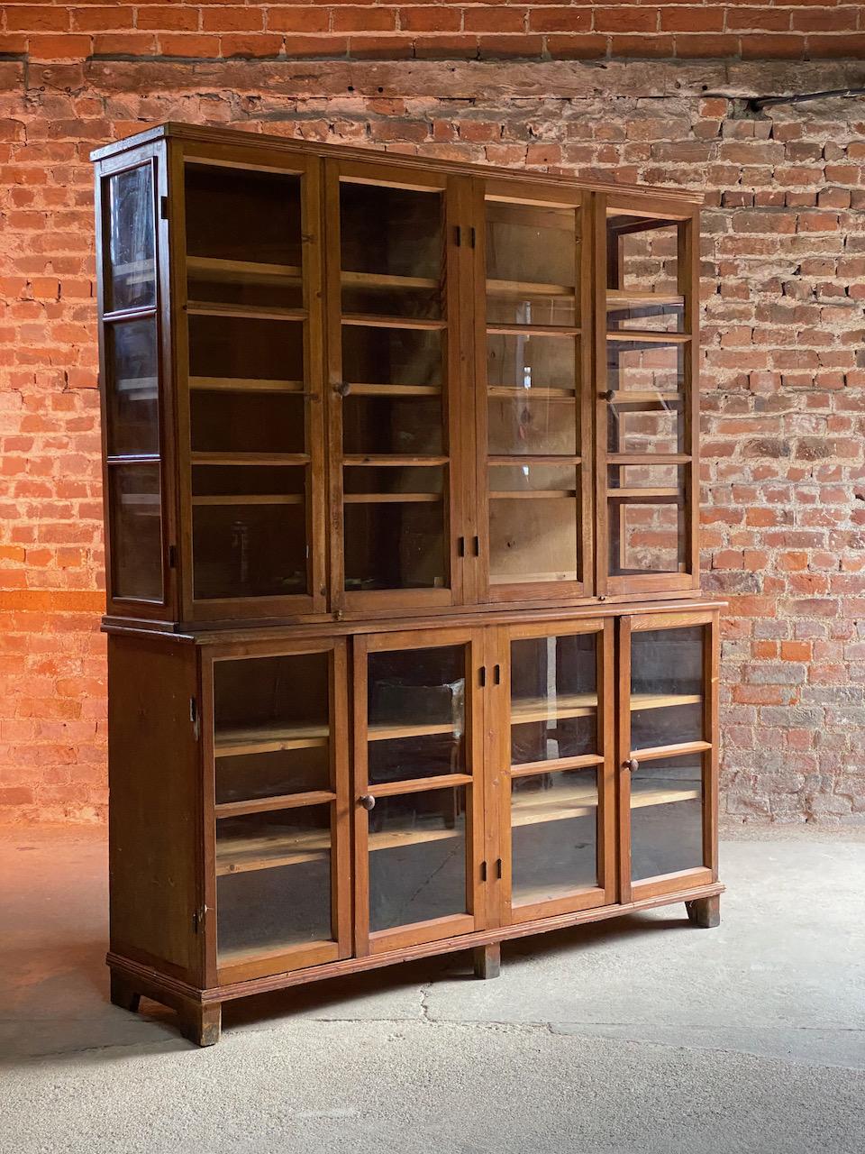 Industrial Large Apothecary Haberdashery Display Cabinet circa 1930s Number 8