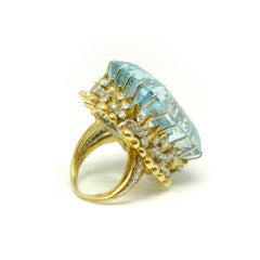Large Aquamarine Cocktail Ring