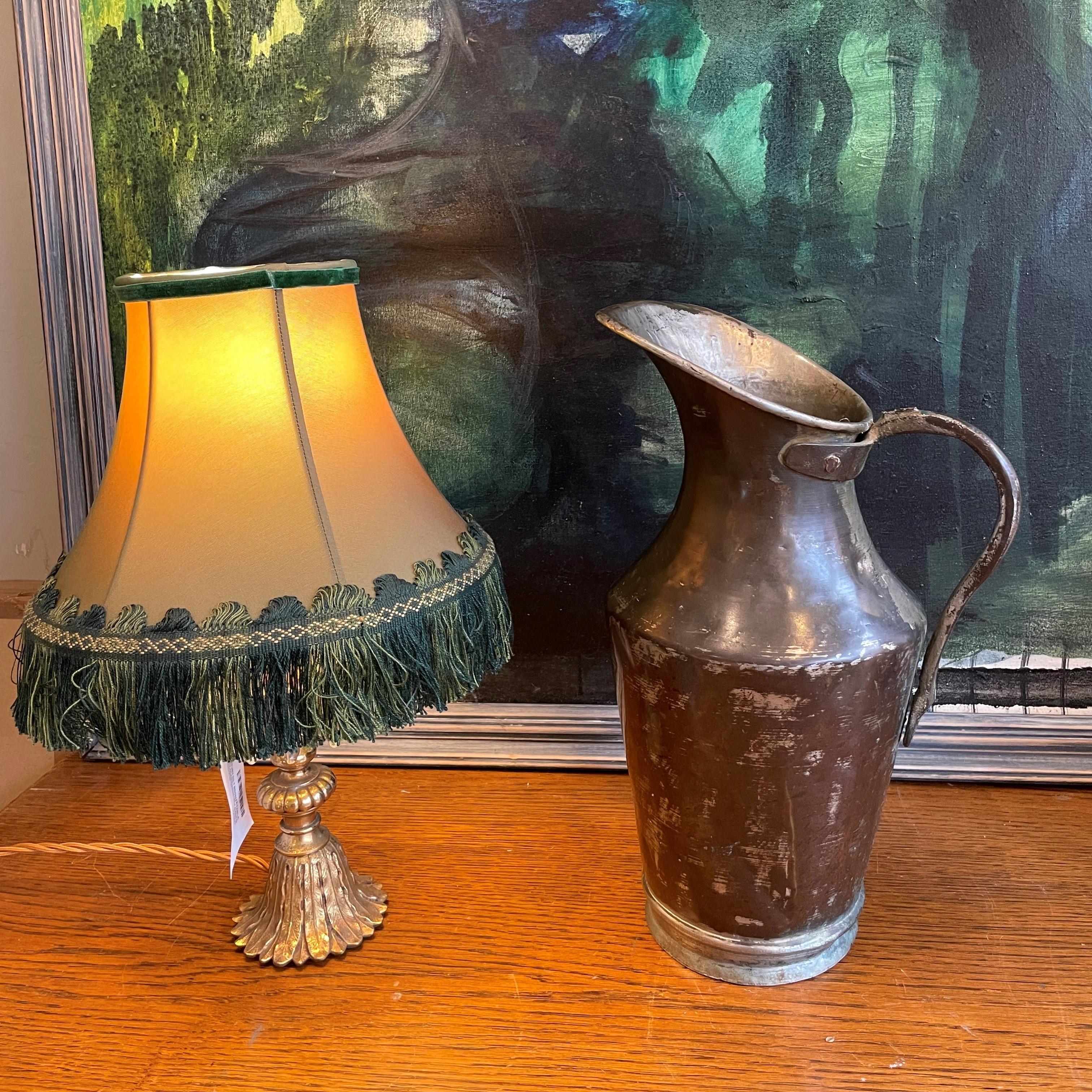 Large handmade tinned copper/bronze probably from the Muscat area of southern Arabia (modern-day Oman). Items of this kind were typically made by hand in the local suq by skilled coppersmiths. Visitors could watch them work as they sat cross-legged