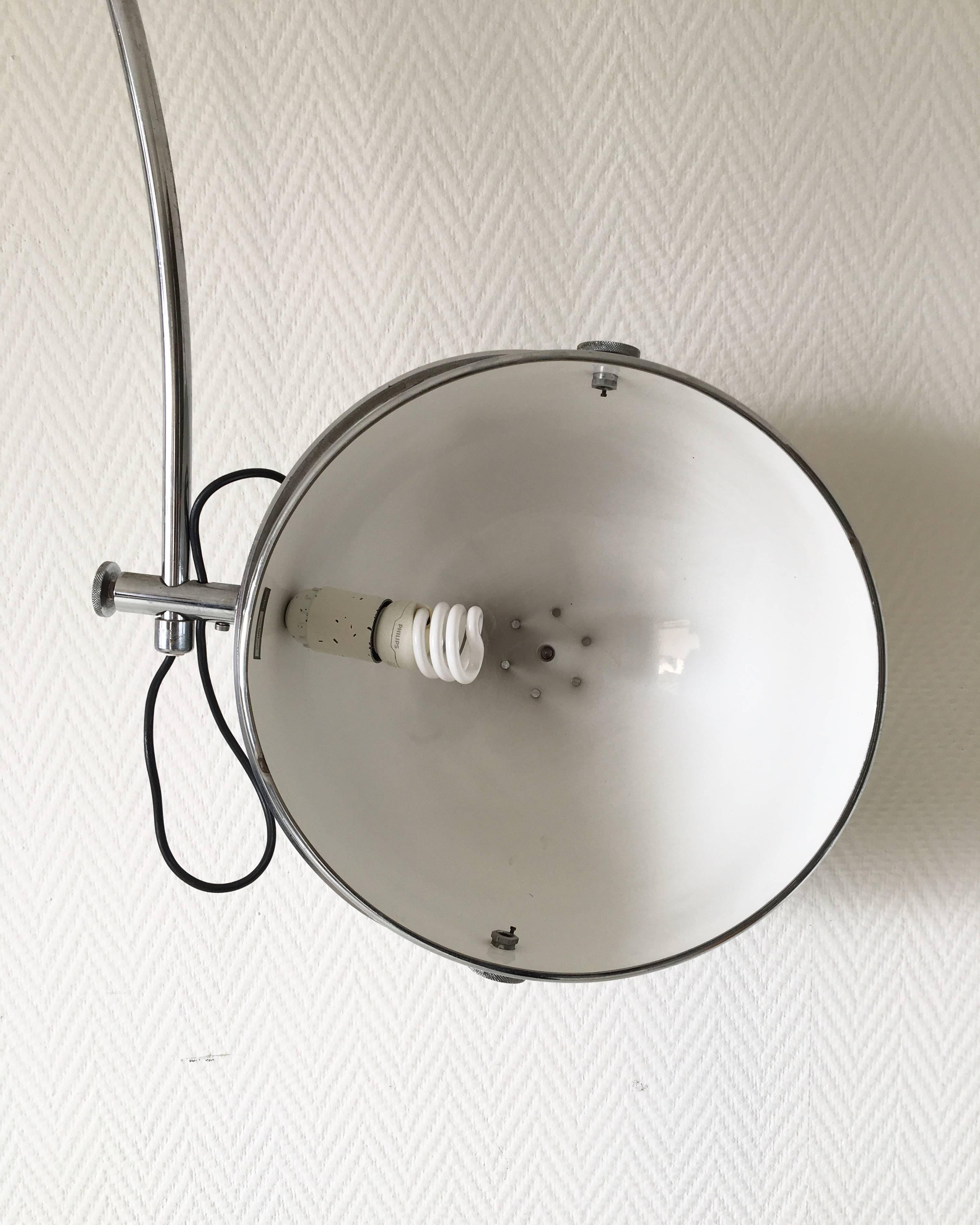 Dutch Large Arc Floor Lamp by Gepo Amsterdam, 1960s For Sale