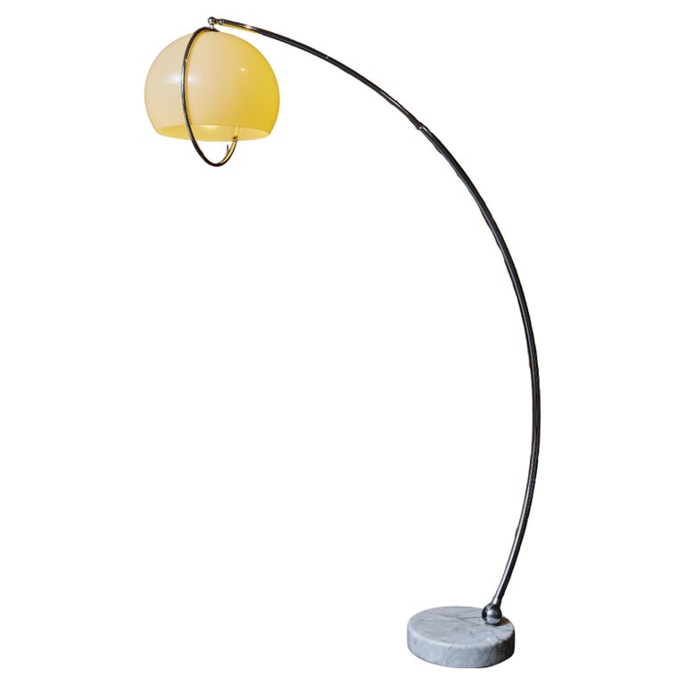 Large Arc Floor Lamp with Acrylic Diffuser For Sale