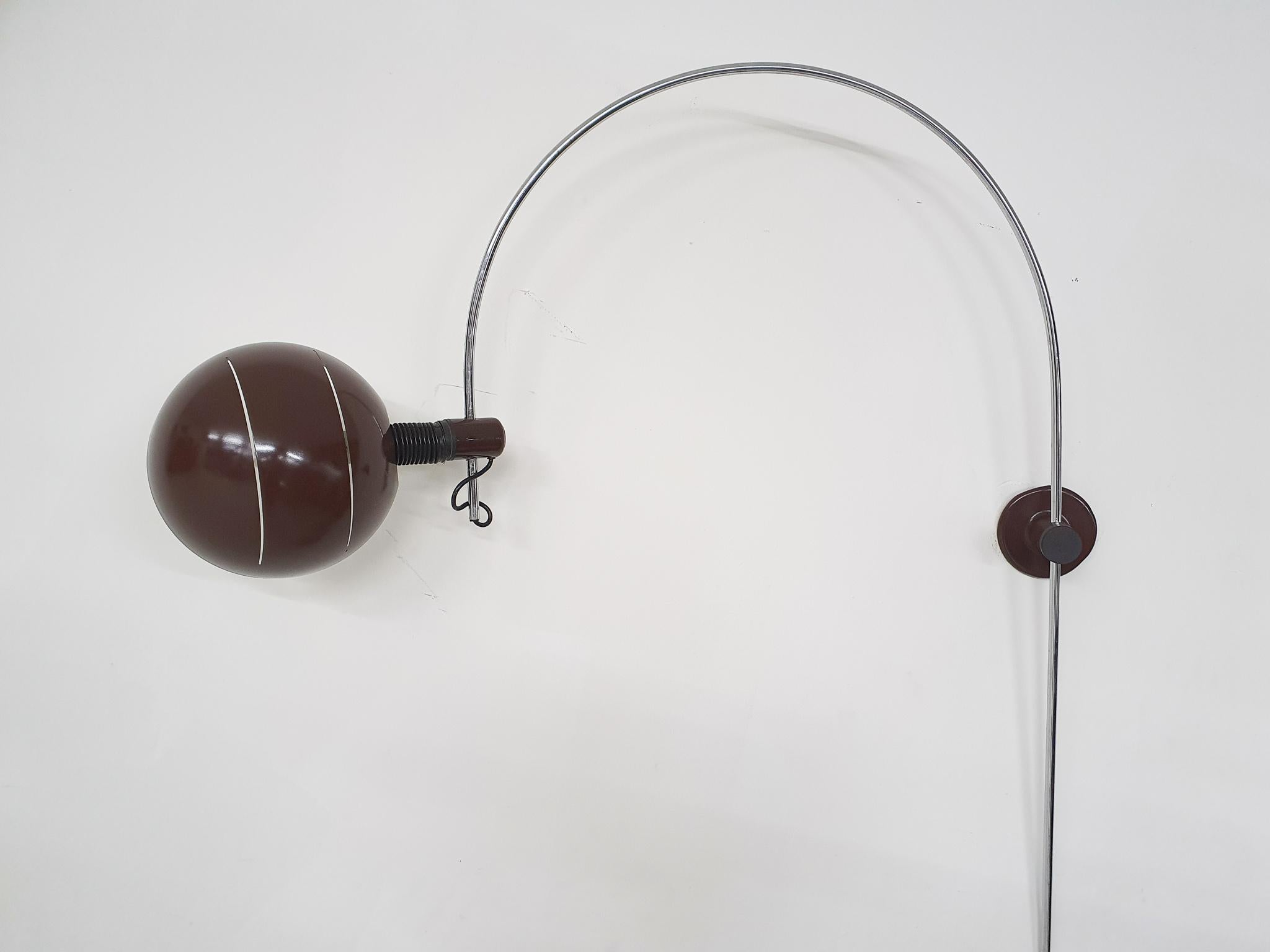 Large Arc Wall Light, by BIS Lighting Sappemeer, the Netherlands, 1950's For Sale 3
