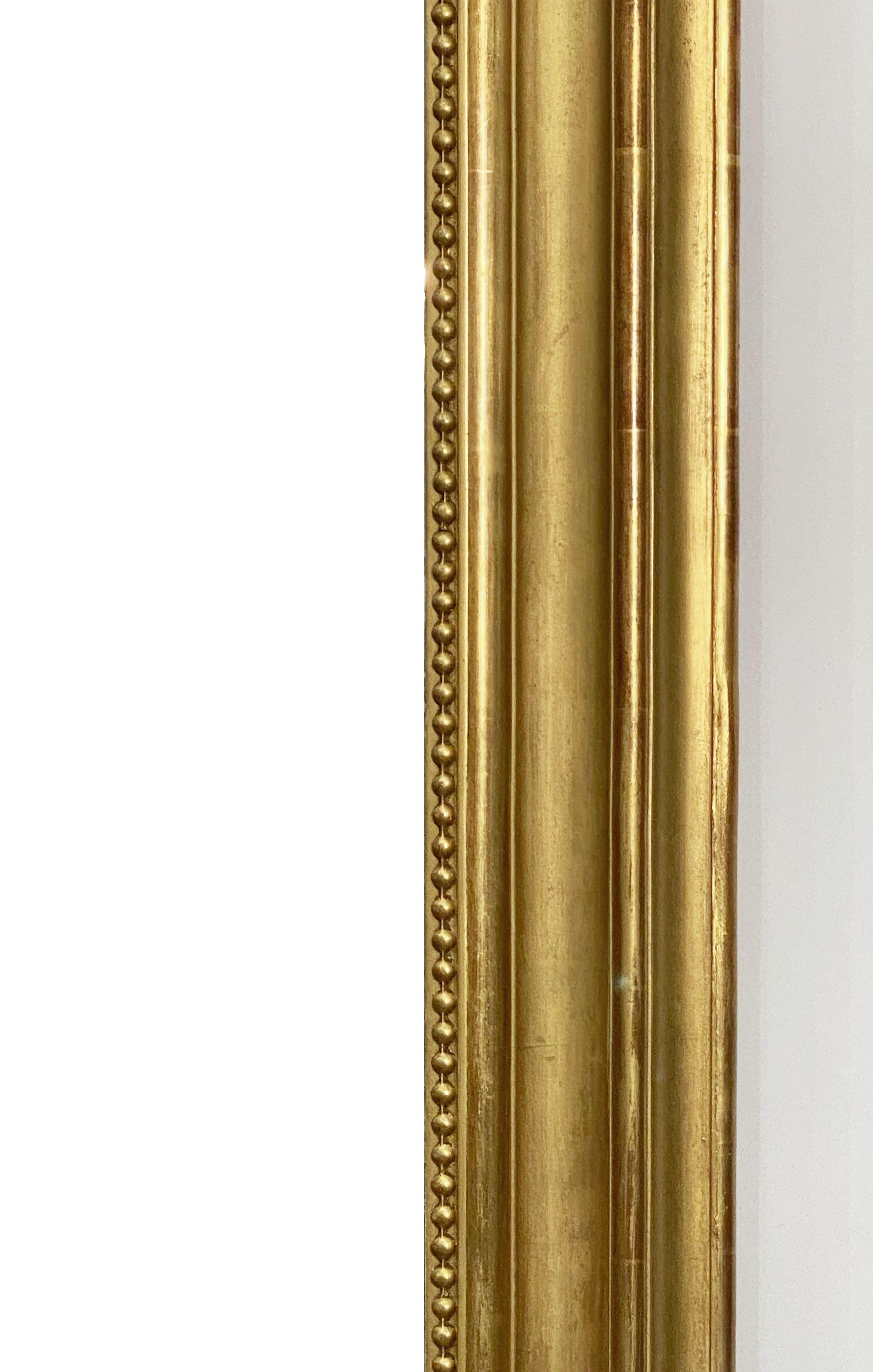 Large Arch Top Gilt Louis Philippe Mirror from France (H 52 x W 43 1/2) 4
