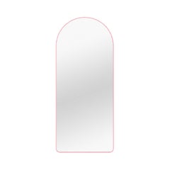 Large Arched Floor and Leaning Full-Body Pink Mirror, Loveself 01