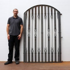 Large Arched Garden Gate in Wrought Iron
