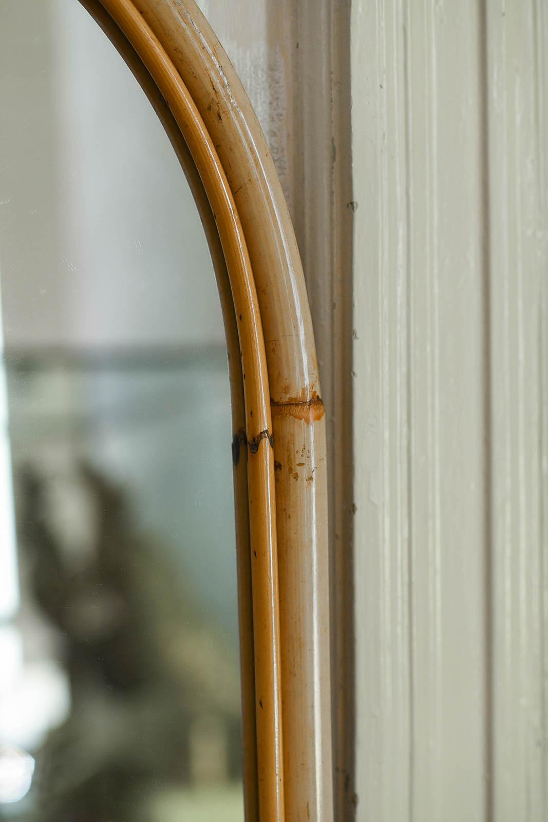 Large Arched Mirror In Bamboo 2