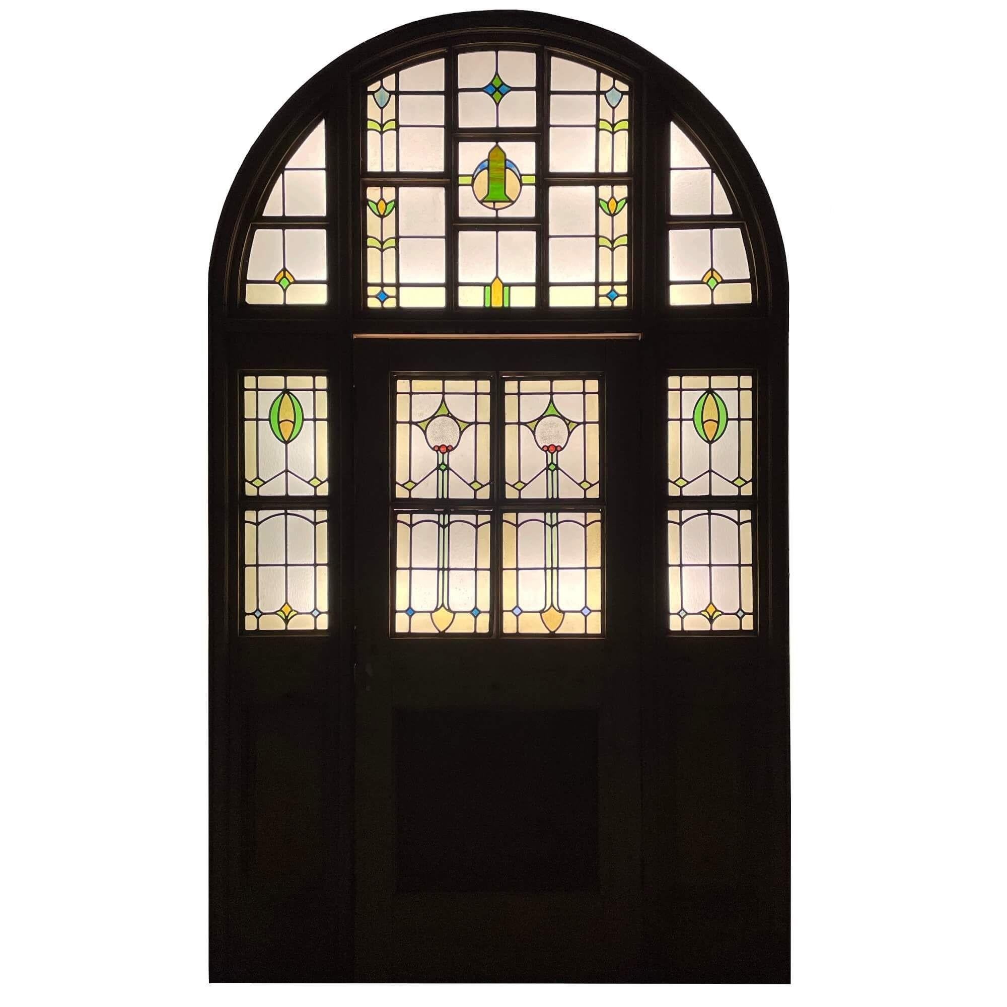 antique stained glass front door