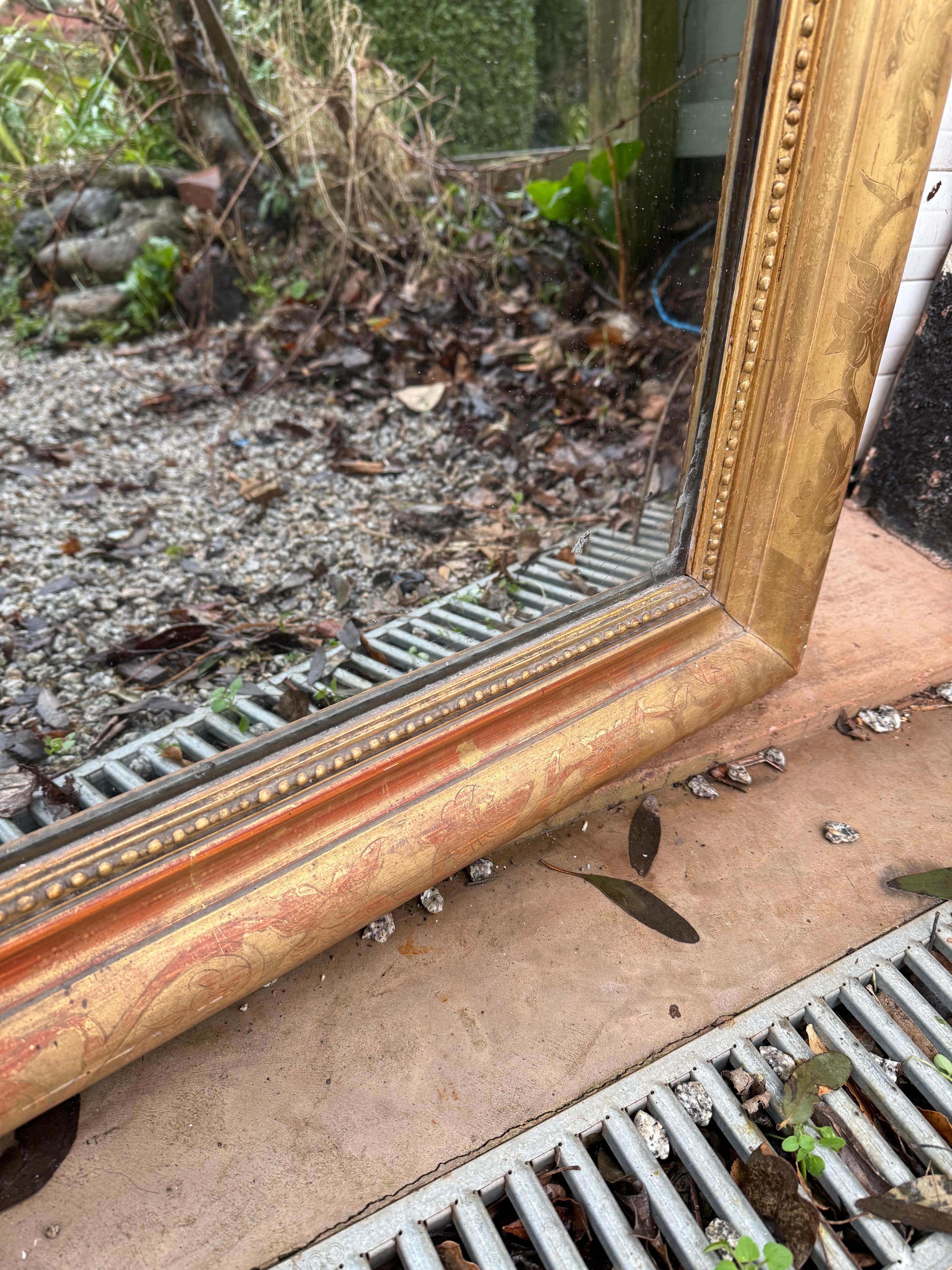 Large arched topped overmantle mirror For Sale 2
