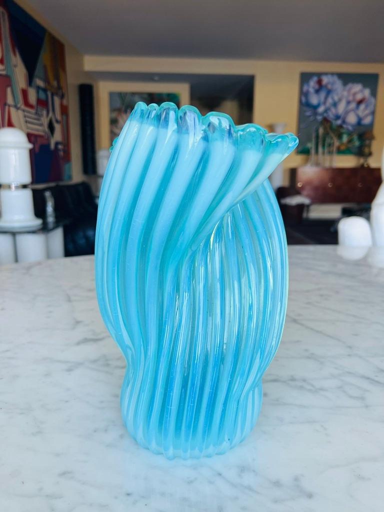 Metà XX secolo Grande vaso di Archimede Seguso in vetro di Murano 
