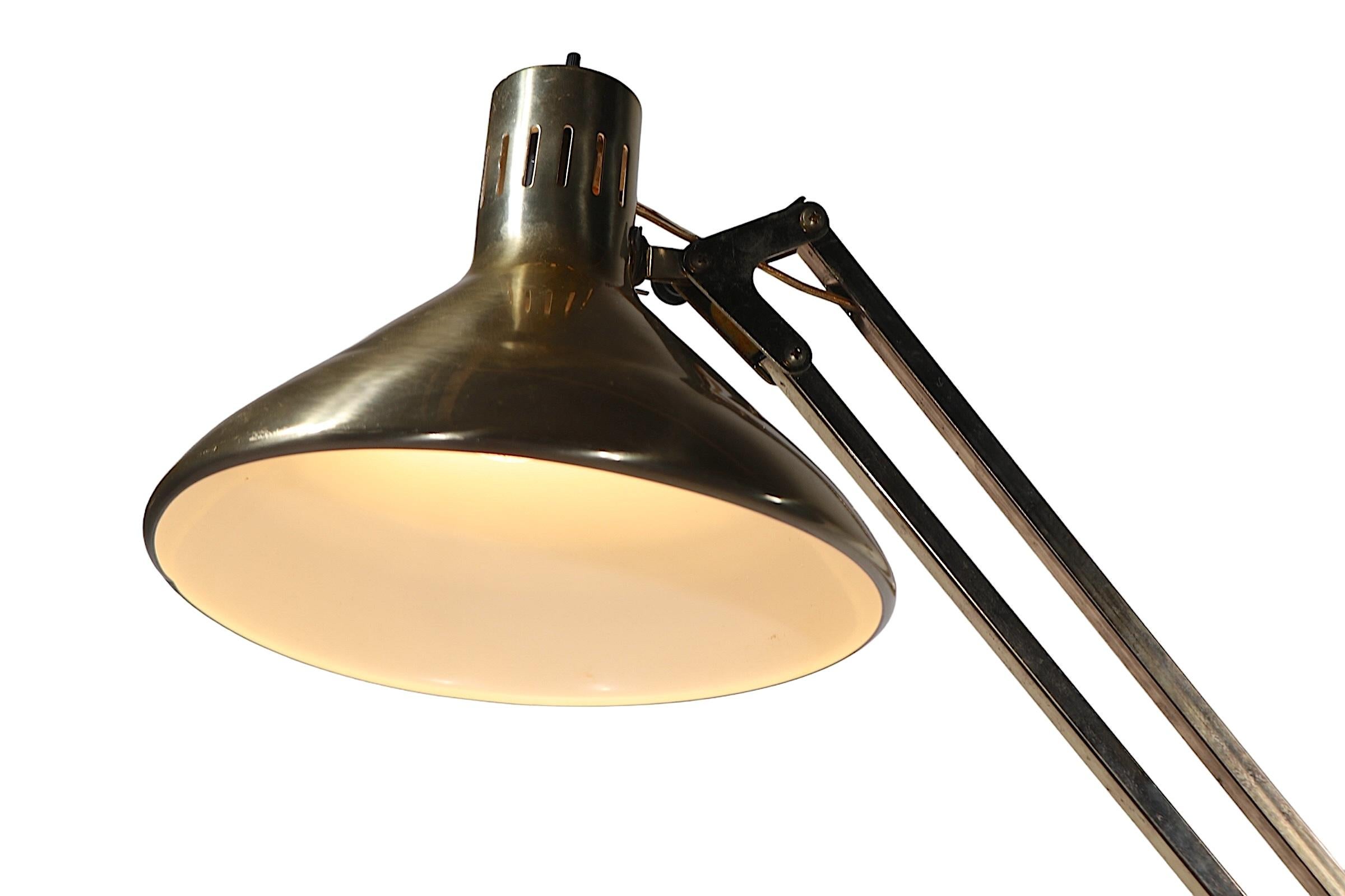 Large Architects Model Angle Poise Floor Lamp after Luxo c 1960's 9