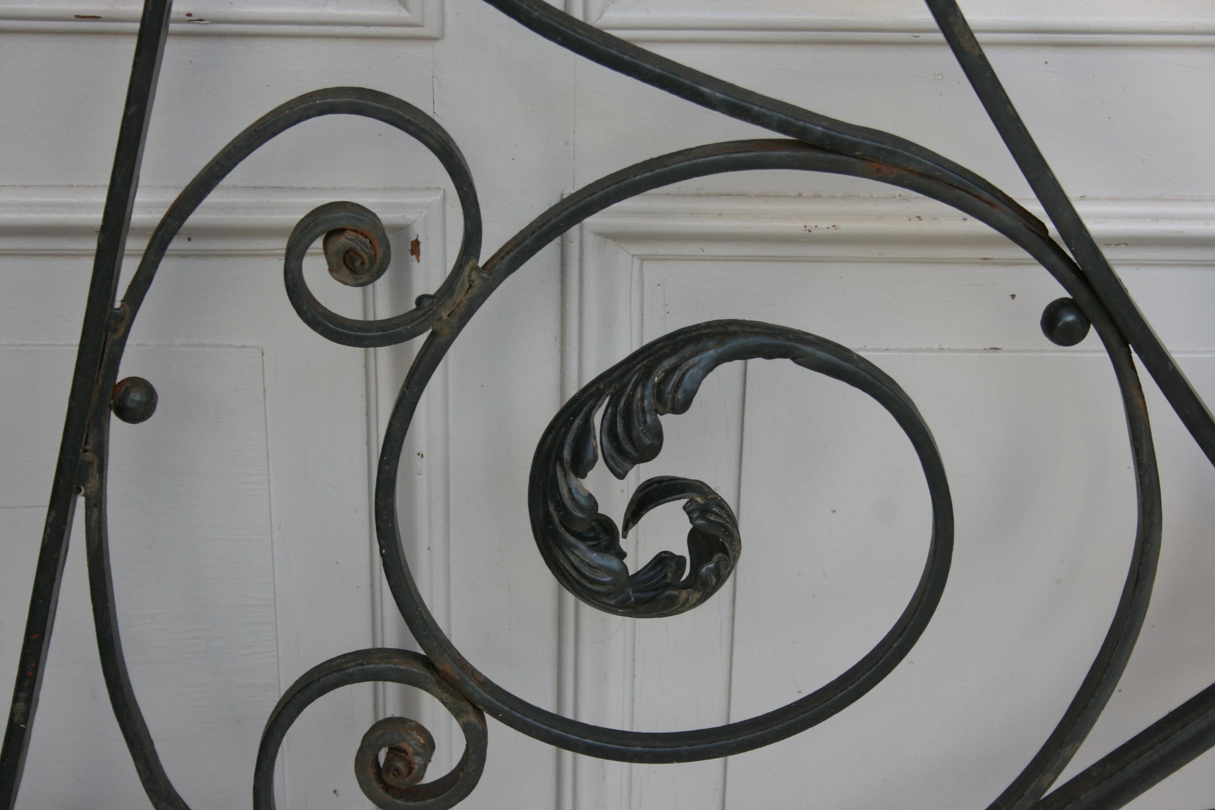 Large Architectural Iron Bracket Roof Rack, France, circa 1900 2