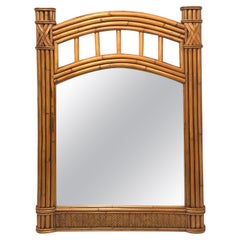 Grand miroir architectural en bambou