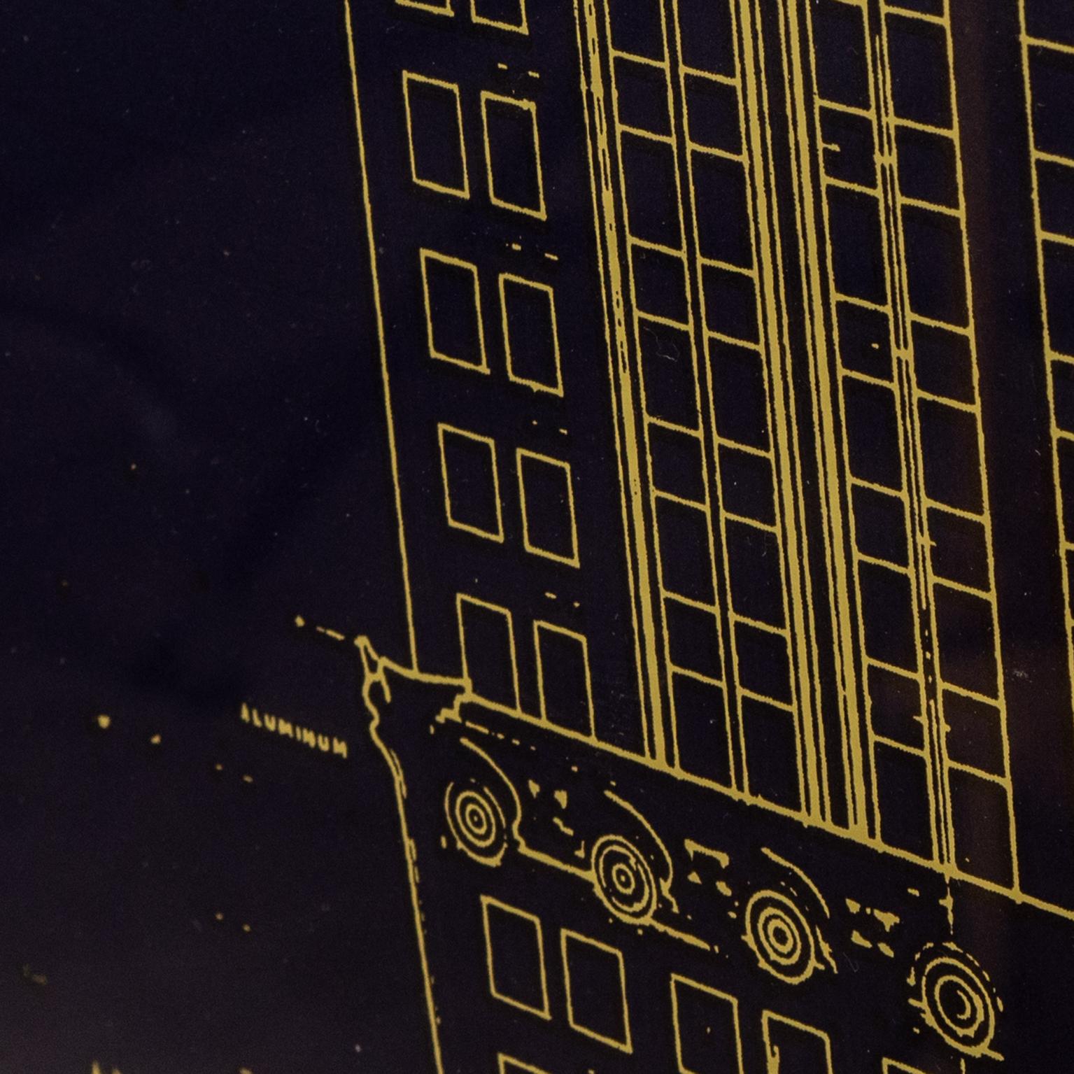 American Large Architectural “Blueprint” of The Chrysler Building For Sale