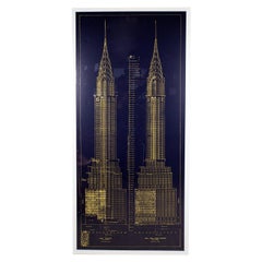 Large Architectural “Blueprint” of The Chrysler Building