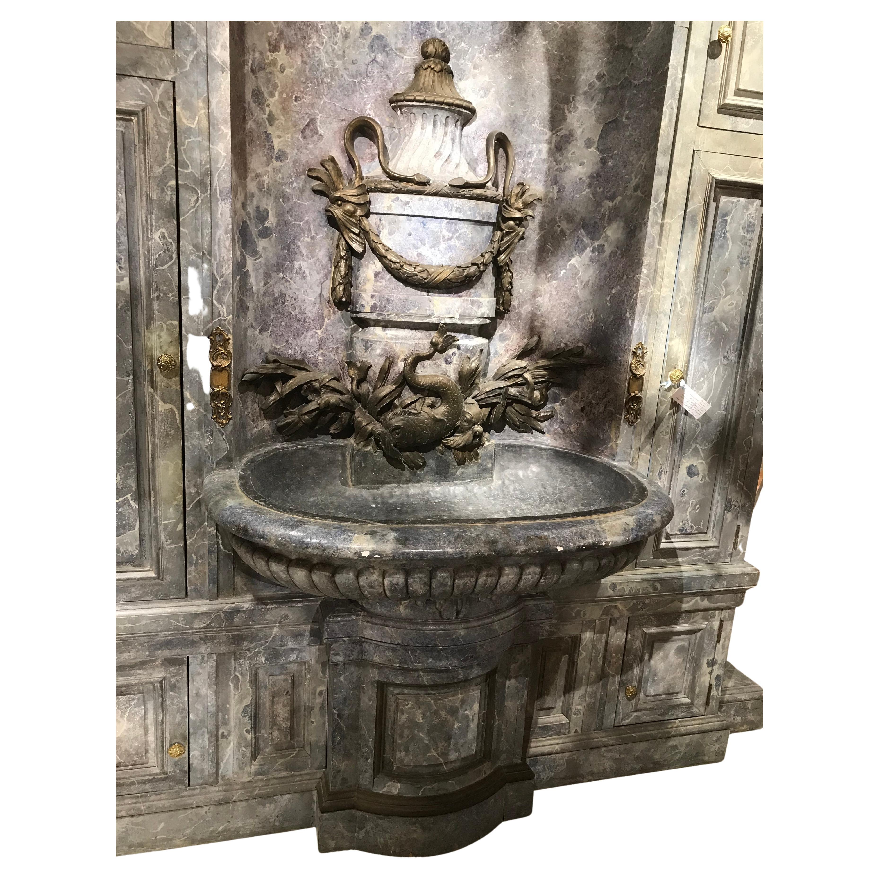 Large Architectural Cabinet with Fountain
