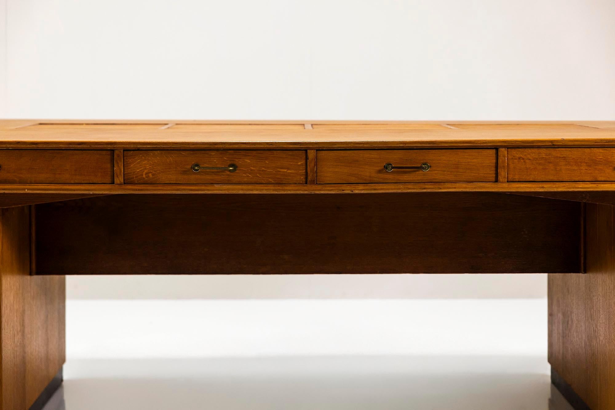 Large Architectural Desk in Teak by Clausen & Maerus, Norway 1960s 5