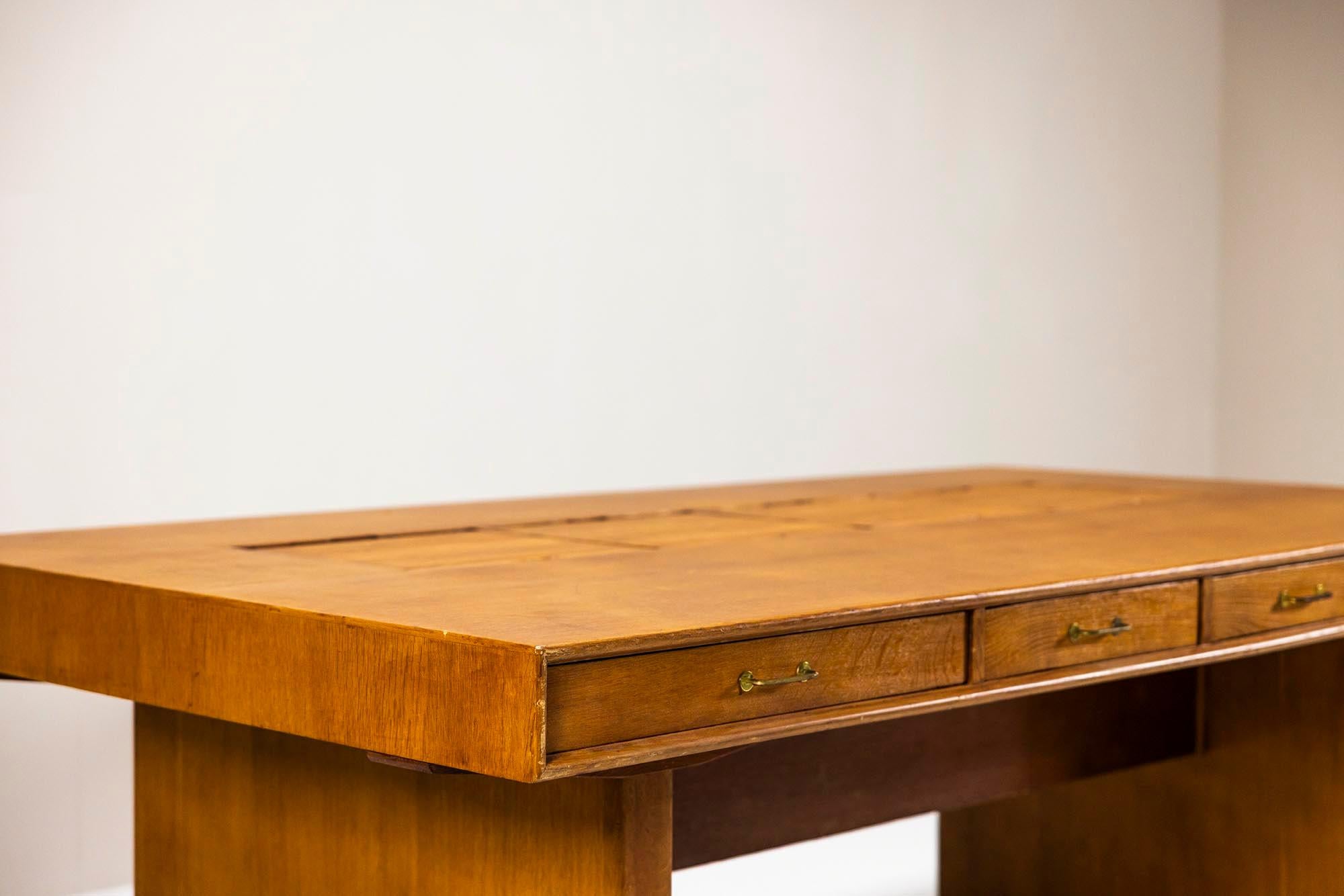 Large Architectural Desk in Teak by Clausen & Maerus, Norway 1960s 6