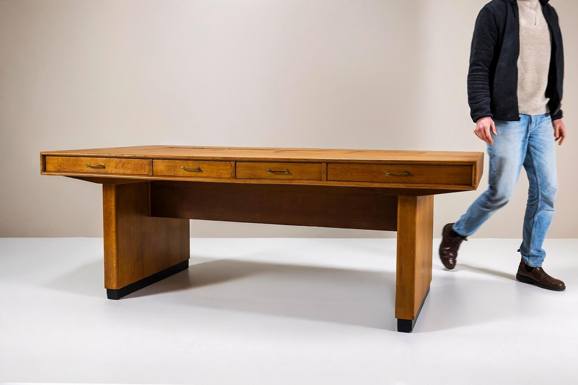 Norwegian Large Architectural Desk in Teak by Clausen & Maerus, Norway 1960s