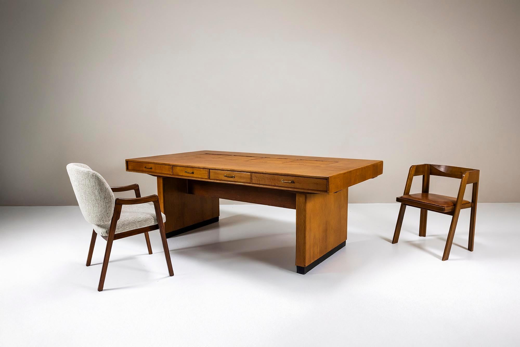 Large Architectural Desk in Teak by Clausen & Maerus, Norway 1960s 1