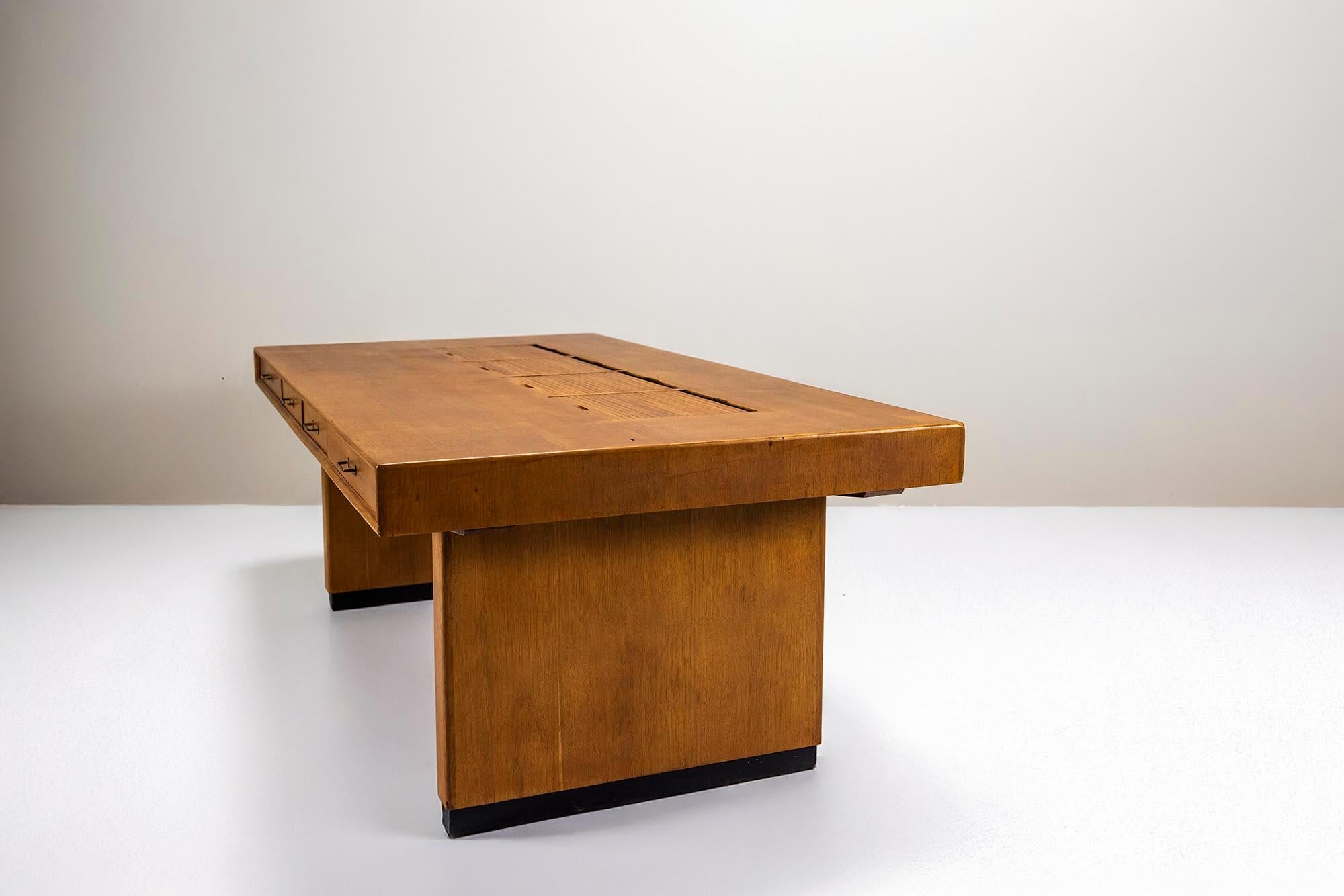 Large Architectural Desk in Teak by Clausen & Maerus, Norway 1960s 2