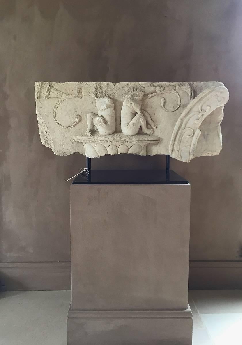 Baroque Large Architectural Fragment Frieze, 17th Century