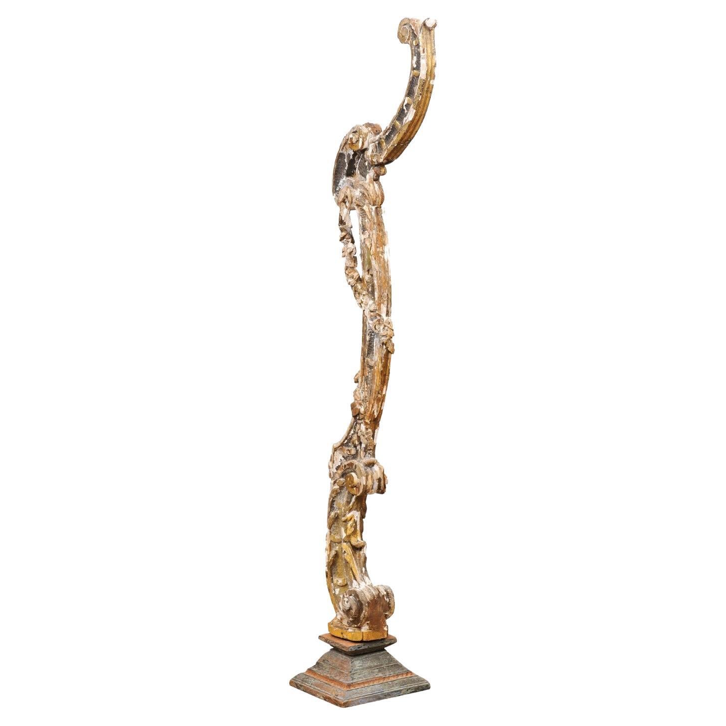 Large Architectural Giltwood Element, 19th Century Continental