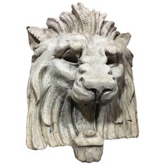 Large Architectural Lion Face in Terracotta, circa 1900