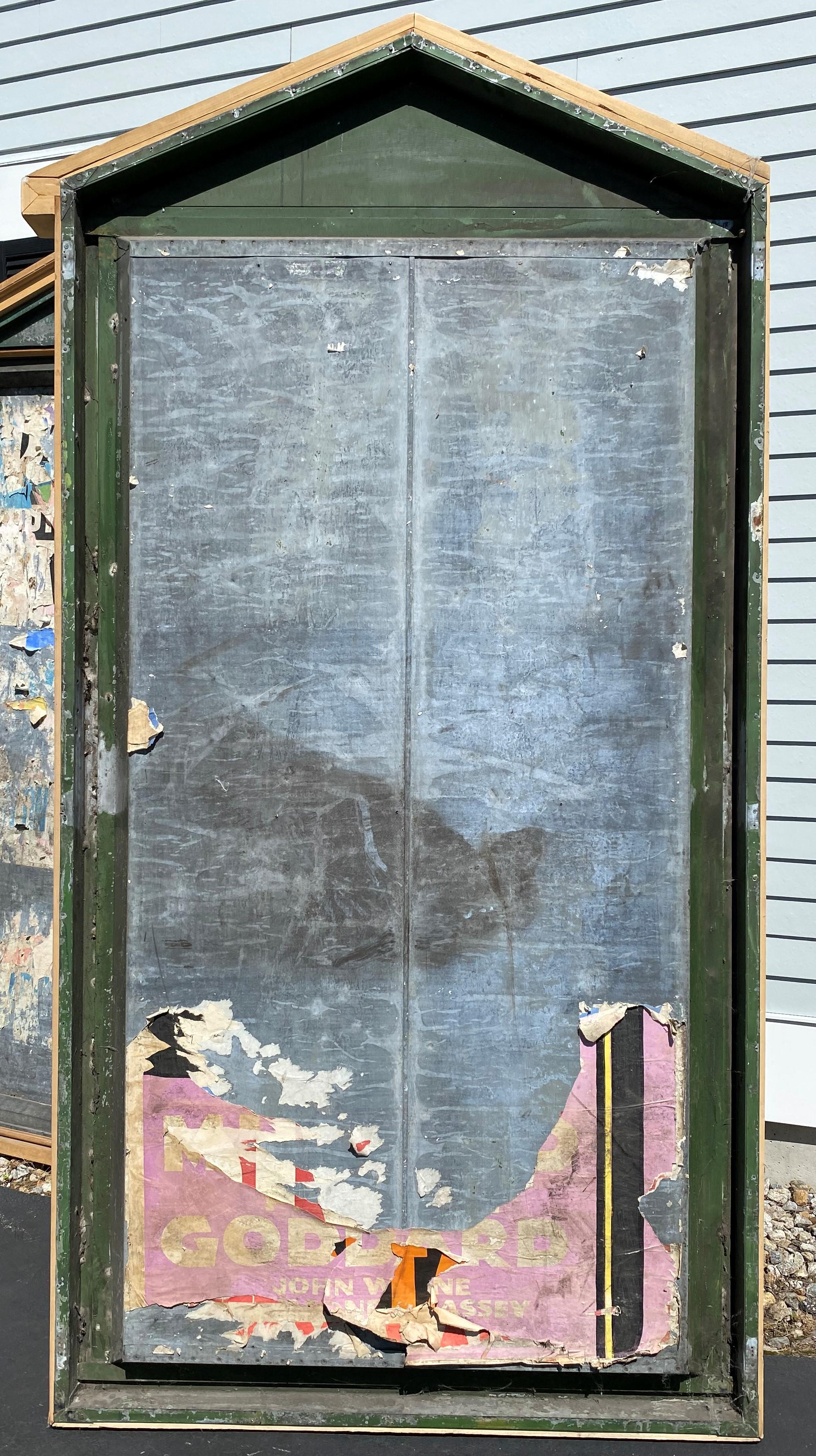 American Large Architectural Three Part Screen Made from Zinc Theater Advertising Panels