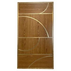 Large Architectural Wall Panels  Modern Oak and Brass