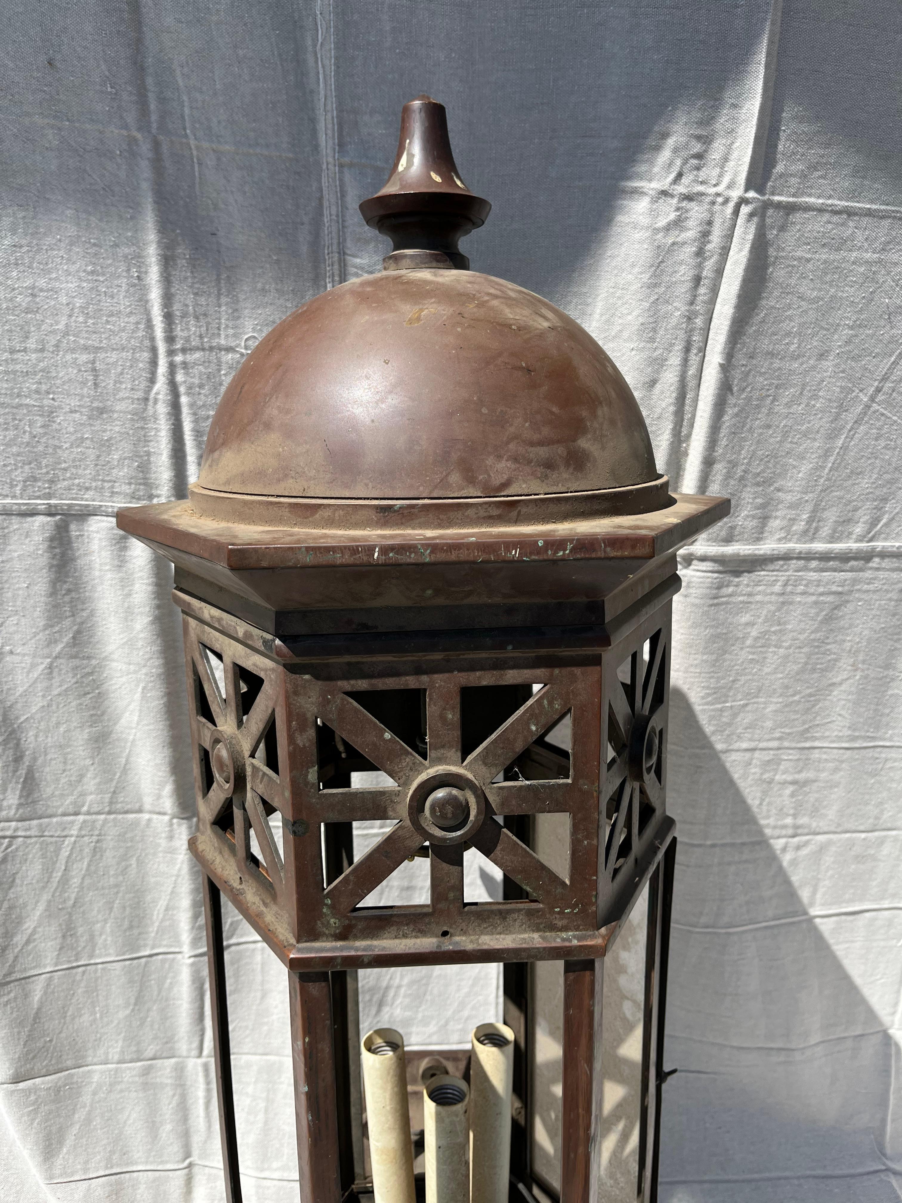Industrial Large Architectural Wall Sconce For Sale