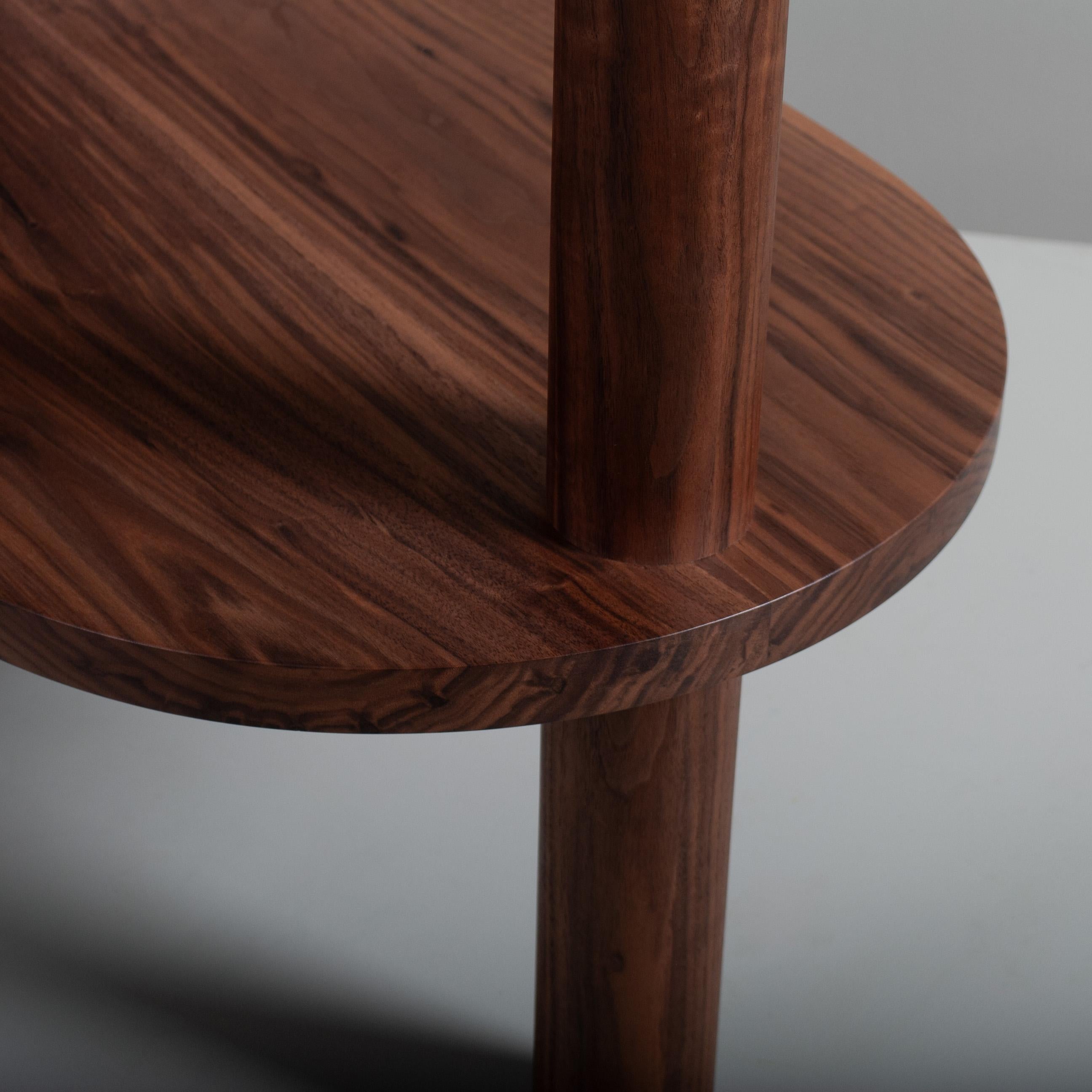 Large Architectural Walnut Nightstand, Handcrafted In New Condition For Sale In London, GB
