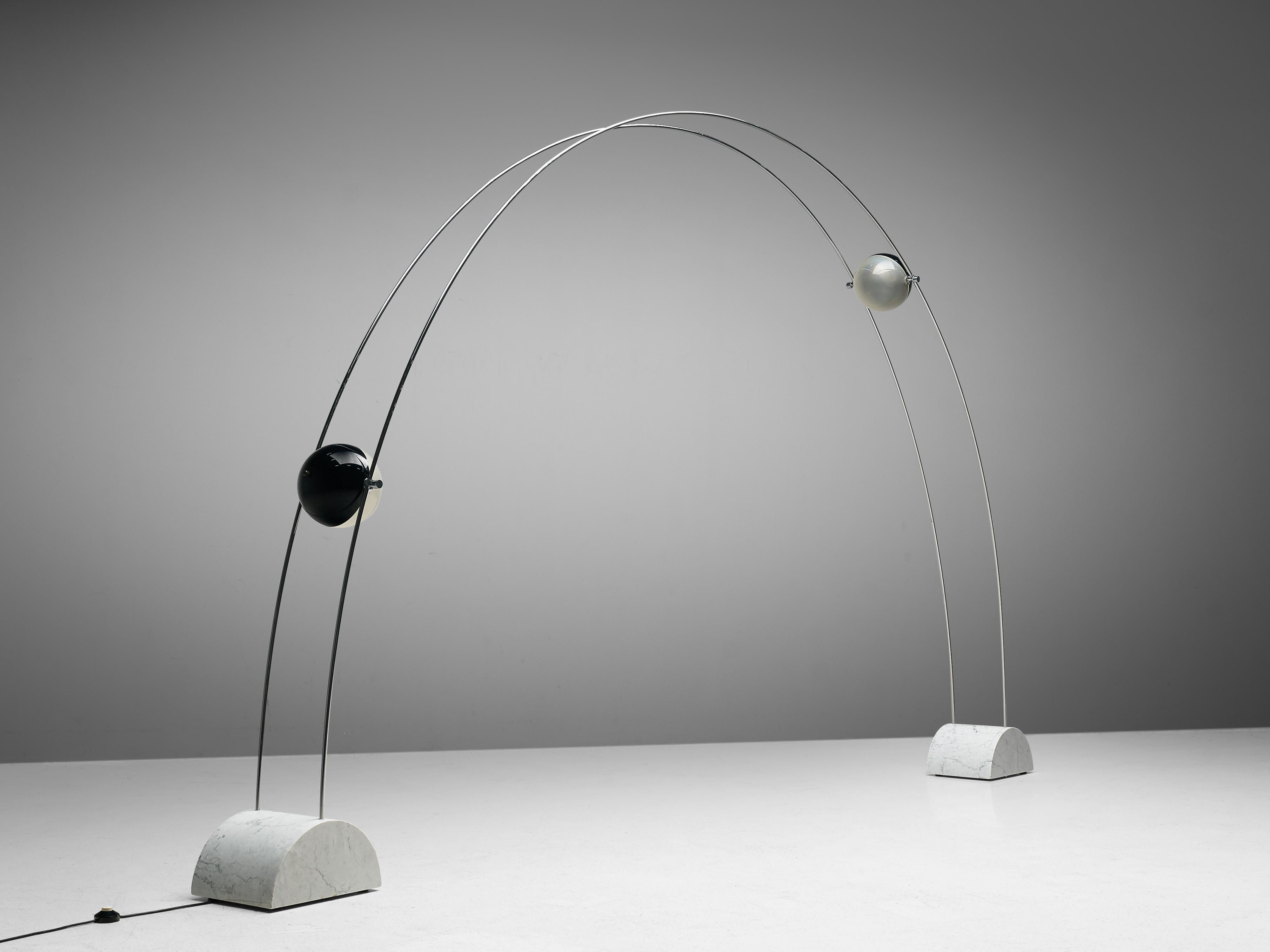 Large A.R.D.I.T.I. for Sormani Floor Lamp Model 'Ponte' in Marble and Metal 3